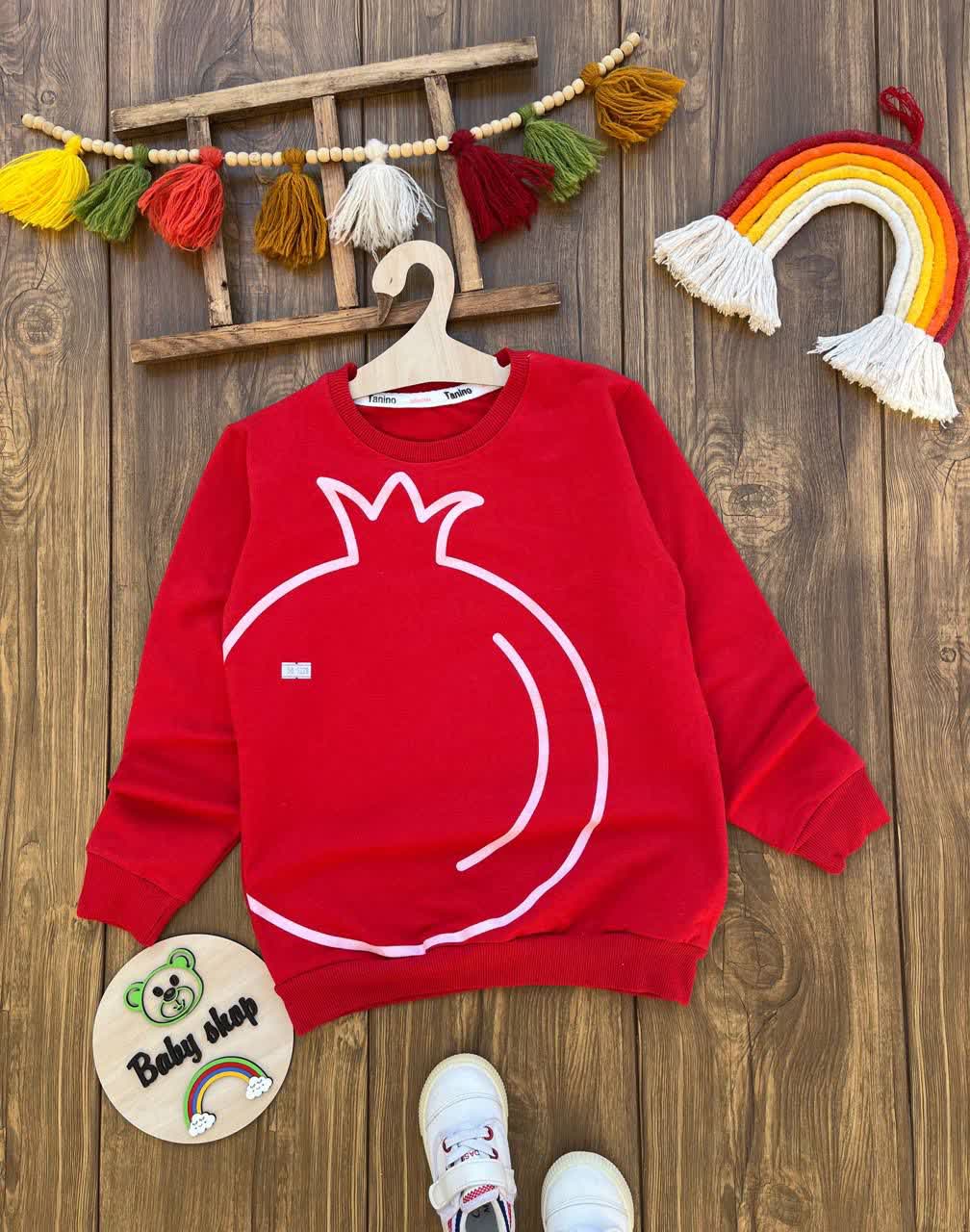 بلوز تک یلدایی انار طرح اناری اسپرت اقتصادی سایز بندی 55 60 65 70