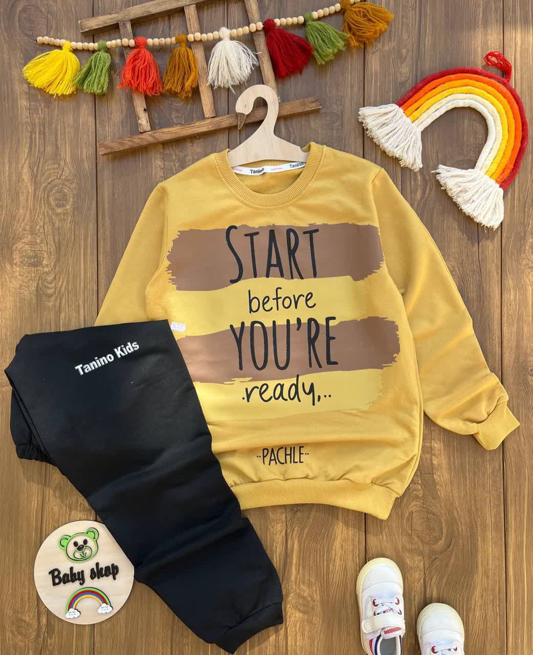 بلوز شلوار stsrt befor you re  ready  اسپرت اقتصادی سایز بندی  55