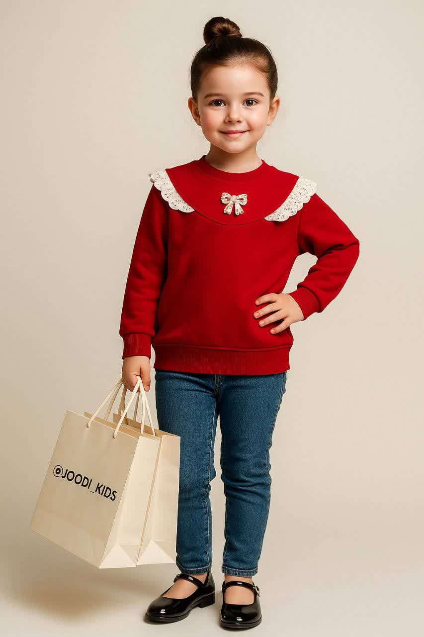 بلوز تک یلدایی مدل تور دار و پاپیون اسپرت اقتصادی سایز بندی 40 45 50 55