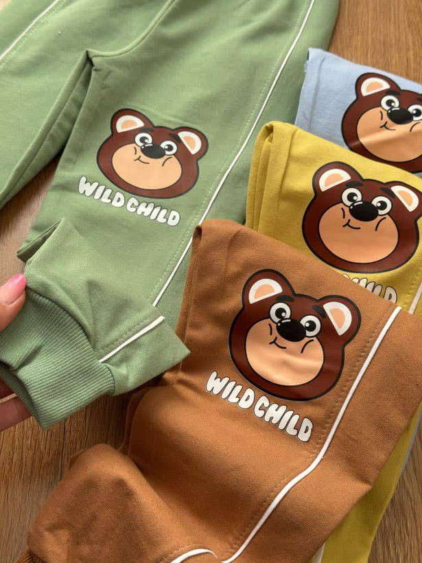 بلوز شلوار تدی Wild ghild پسرانه 40 45 50 55