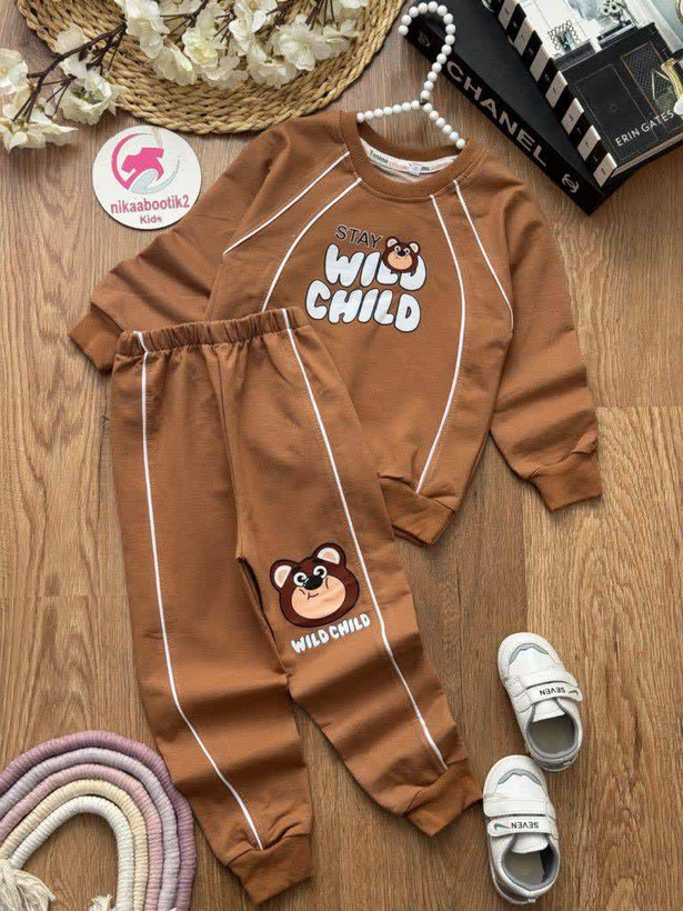 بلوز شلوار تدی Wild ghild پسرانه 40 45 50 55