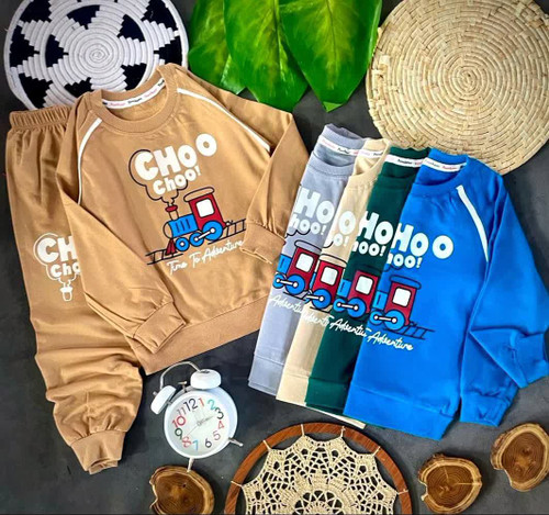 بلوز شلوار قطار cho choo پسرانه سایز 35 40